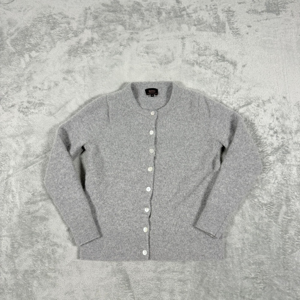 Quince Womens S Cardigan 100% Mongolian Cashmere Crew Neck Button Up Sweater